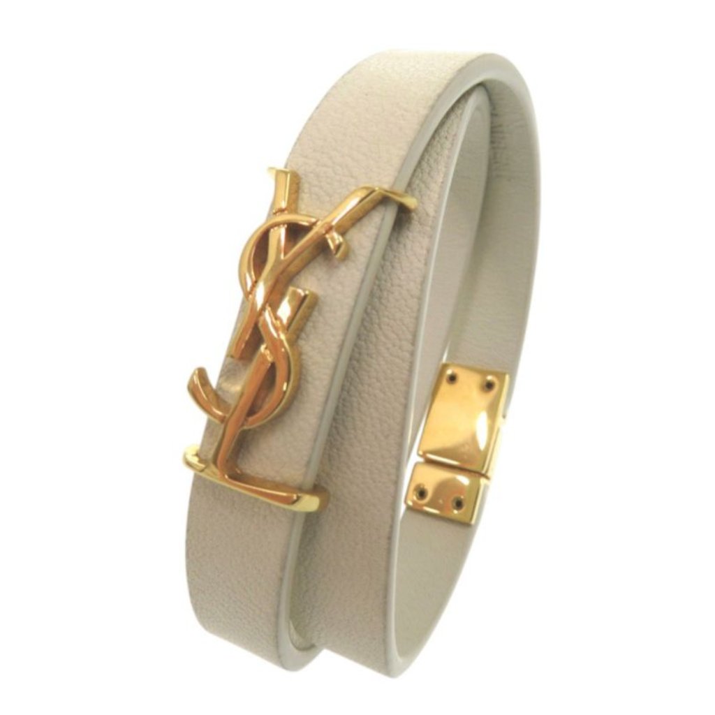 Yves Saint Laurent Opium Double Loop Bracelet Leather White 0736 Yves